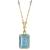 Aquamarine and Diamond Pendant with Fleur de Lise Chain P14567DA_N14696D